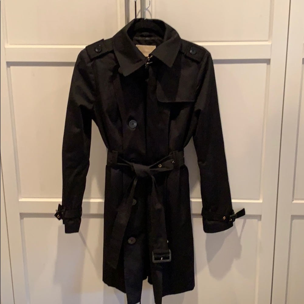 Michael Kors Black Belted Trench (H2O resistant)